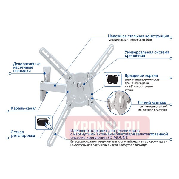 кронштейн Kromax Atlantis-15 (белый)