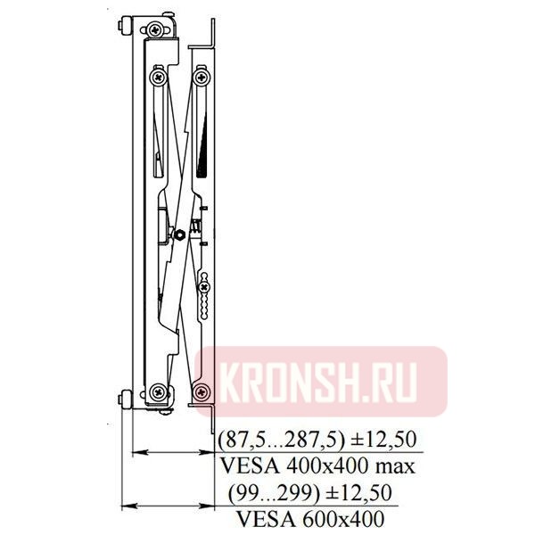 Распорный кронштейн ARTKRON VWBWF-P43