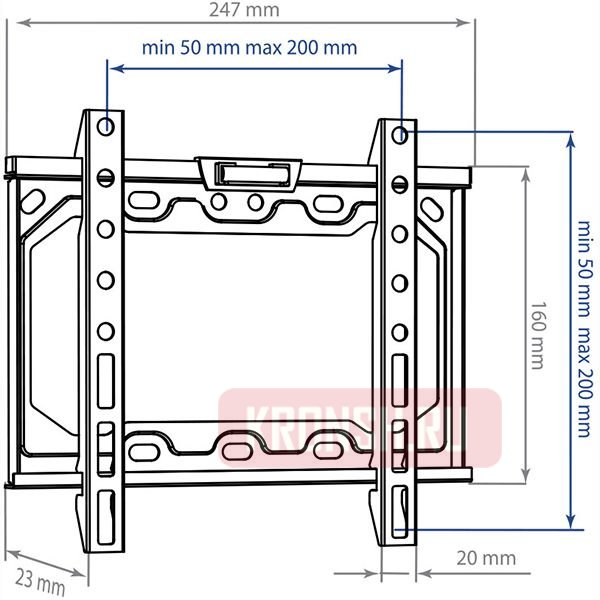 Кронштейн для телевизора Kromax Element-5 (чёрный)