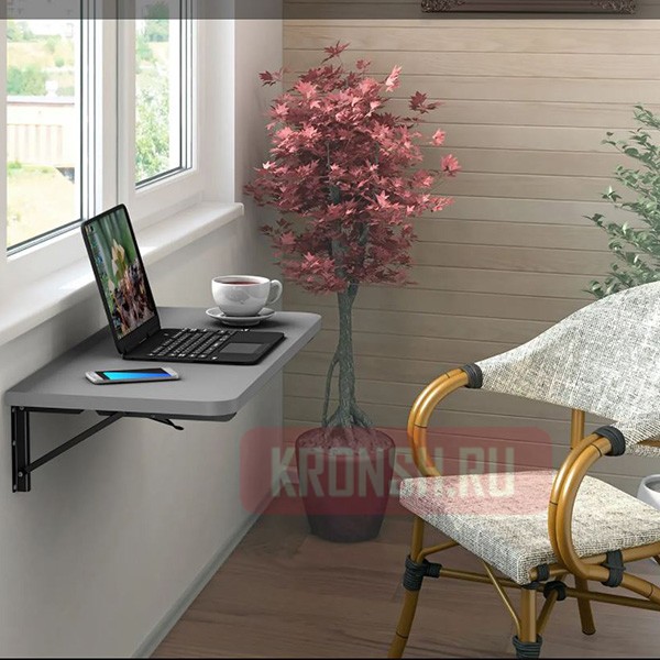 Откидной стол Unico Metall, набор №5 (серый титан)