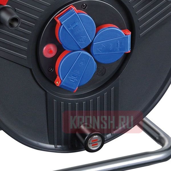 Удлинитель на катушке Brennenstuhl (3 розетки, 40 м, чёрный), 1308200