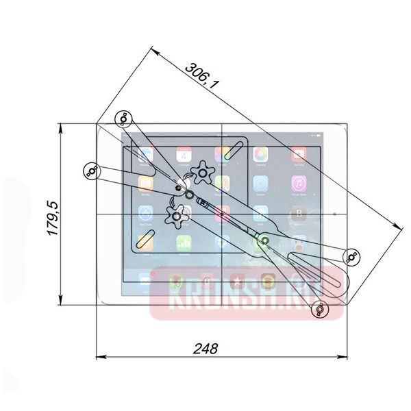 Крепление для планшета ARTKRON Pad GT-75
