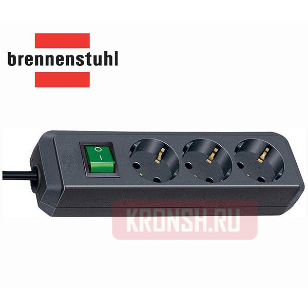 Сетевой удлинитель Brennenstuhl (3 розетки, 1,5 м, серый, 1152340015