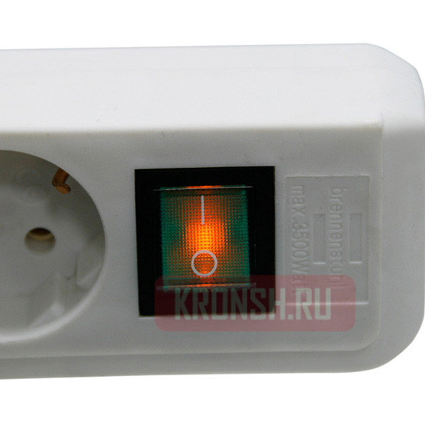 Сетевой удлинитель Brennenstuhl (3 розетки, 1,5 м, серый, 1152340015