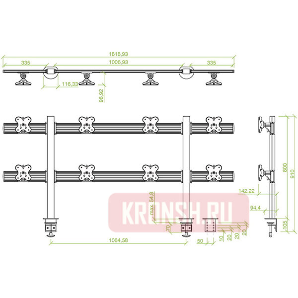 Кронштейн ErgoFount TBSS-800C