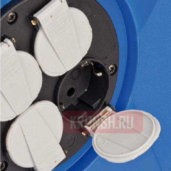 Удлинитель на катушке Brennenstuhl (4 розетки, 50 м, синий), 1205066