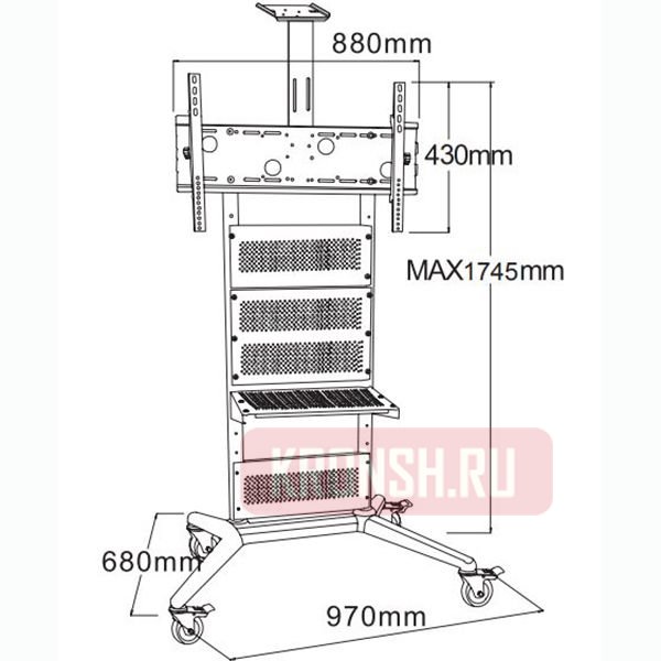 Стенд для телевизора Wize Pro M75