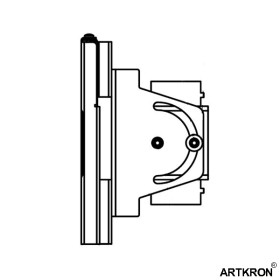 Адаптер для потолочного кронштейна ARTKRON С37-B (чёрный)