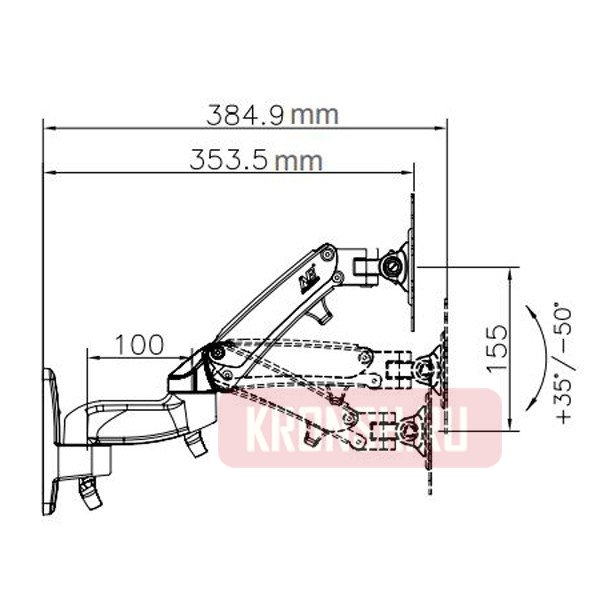 Кронштейн для телевизора NB F150 (серебристый) 