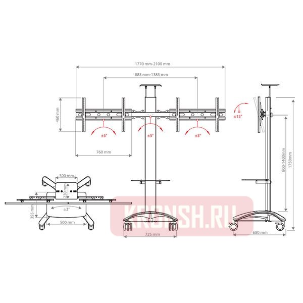 Стенд Arm-Media PT-STAND-15 (серебристый)