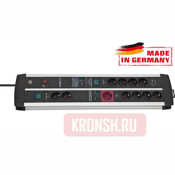 Сетевой фильтр Brennenstuhl (11 розеток, 3 м, чёрный), 1392000220