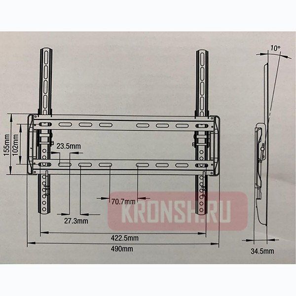 Кронштейн для телевизора Vivanco BTI 6040 (37974)