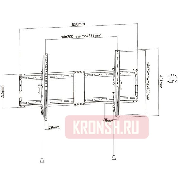 Кронштейн для телевизора Ultramounts UM840T