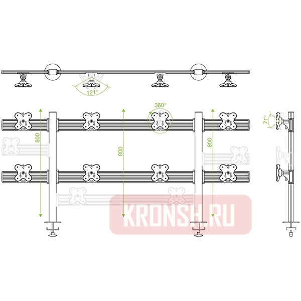 Кронштейн ErgoFount TBSS-800G