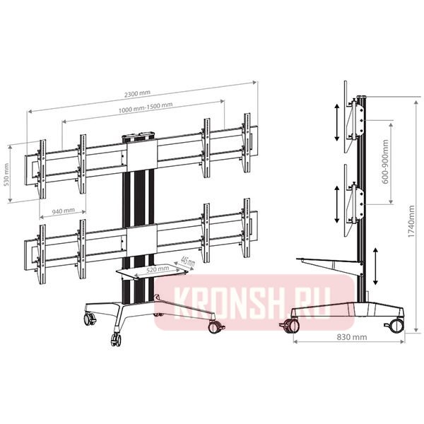 Стенд Arm-Media PT-STAND-16 (серебристый) 
