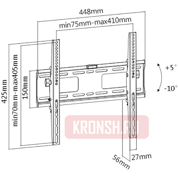 Кронштейн для телевизора Ultramounts UM841T 