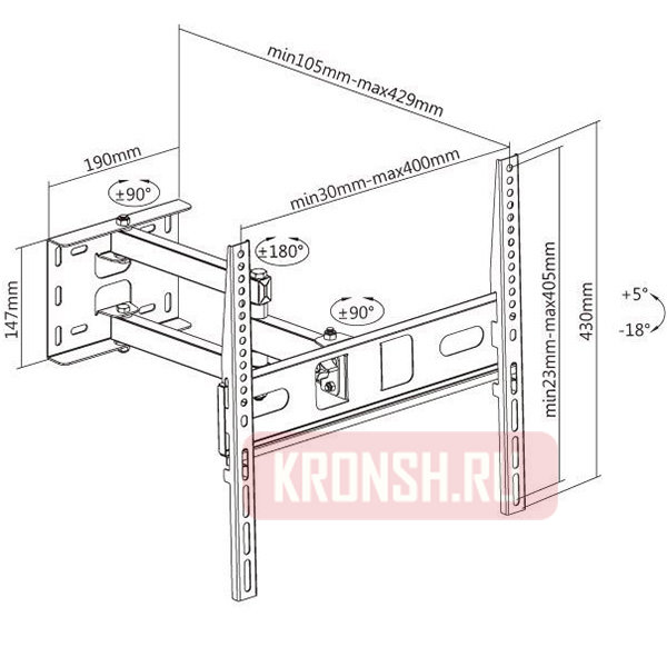 Кронштейн для телевизора Aspect Pilot-19