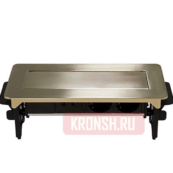 Встраиваемый розеточный блок Mebax M47-2 (2 розетки, 2 USB) 