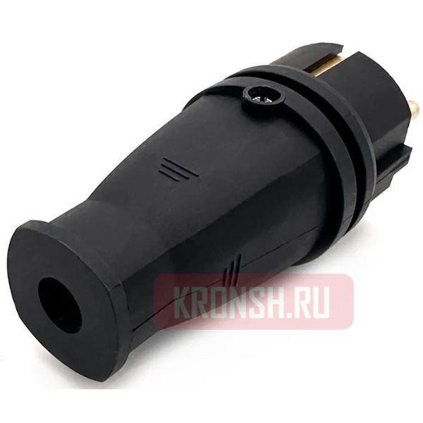 Вилка штепсельная разборная ARTKRON 803-1 с заземлением 16А IP44 каучуковая