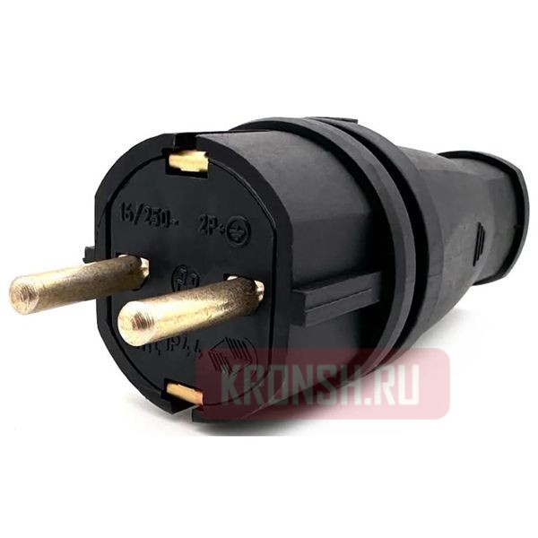 Вилка штепсельная разборная ARTKRON 803-1 с заземлением 16А IP44 каучуковая