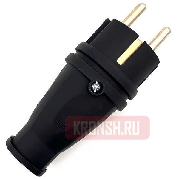 Вилка штепсельная разборная ARTKRON 803-1 с заземлением 16А IP44 каучуковая