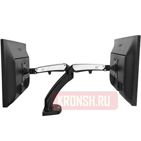 Кронштейн для двух мониторов NB F180 (чёрно-серебристый)