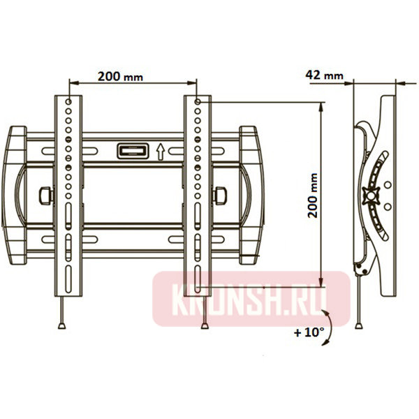 Кронштейн Uniteki TM1602 (чёрный) 