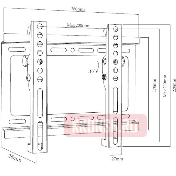 Кронштейн для телевизора Aspect Led Easy-2