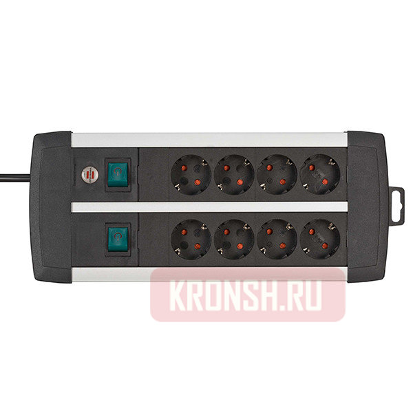 Удлинитель Brennenstuhl (8 розеток, 3 м, чёрный), 1391000908