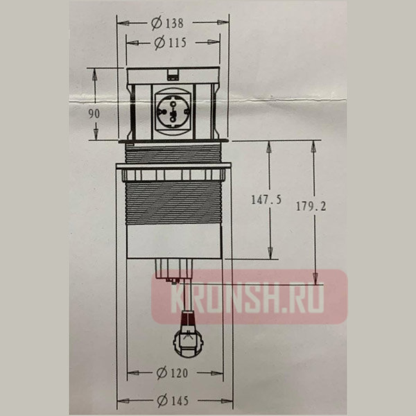 Встраиваемый розеточный блок Mebax M107J-RJ45 (4 евро + 2 USB + 2 RJ-45)