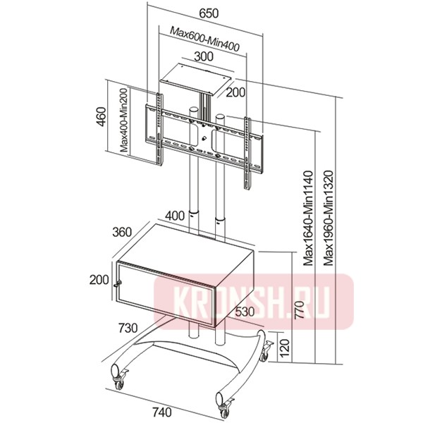 Мобильный стенд 2MVESA MediaPro 20