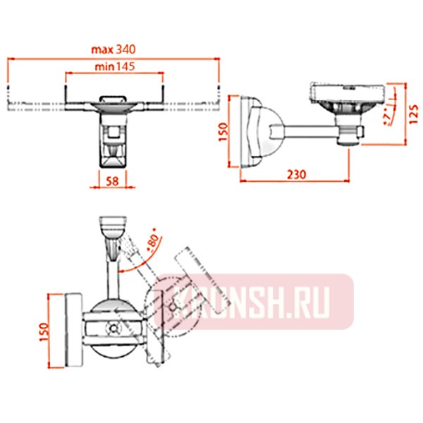 Кронштейн Electriclight КБ-01-18 (белый)  