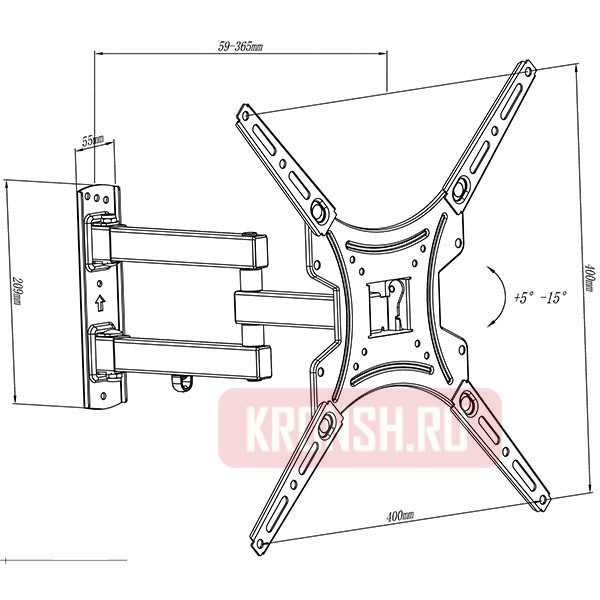 Кронштейн для телевизора Aspect Line-25B (чёрный)