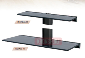 Полка для аппаратуры Antall Install-11 (черное стекло)    
