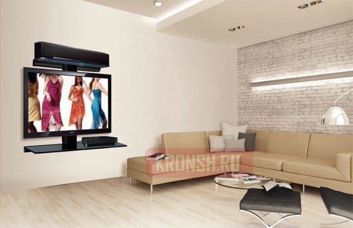 Полка для аппаратуры Antall Install-11 (черное стекло)    