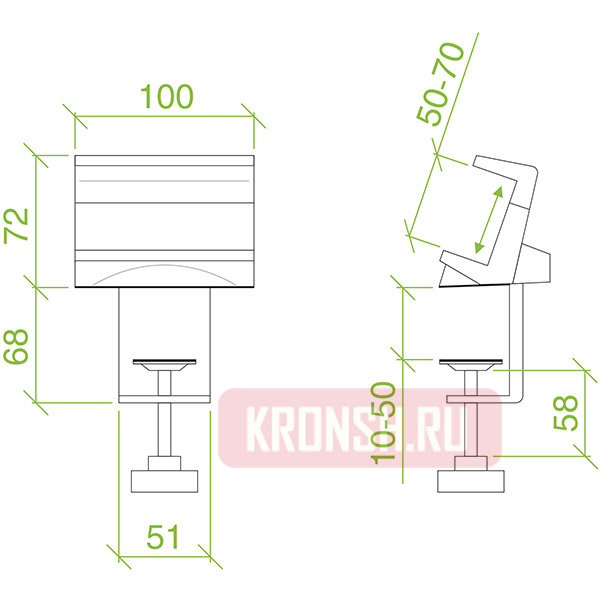 Крепление ErgoFount CS-10W