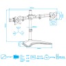 кронштейн для двух мониторов Arm-Media LCD-T52