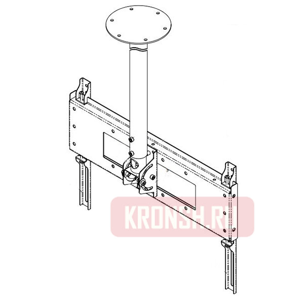 Потолочный кронштейн ARTKRON​ P1-50 (белый, 1500-2500 мм)