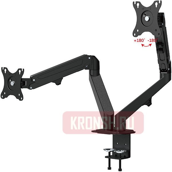 Кронштейн для двух мониторов Uniteki FMGT82B (чёрный)