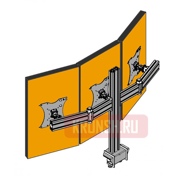 Кронштейн для трёх мониторов ARTKRON 310STD Rotation (серебристый) 