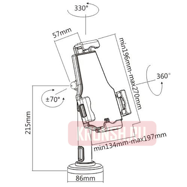 Кронштейн для планшета ErgoFount BTAB21-02