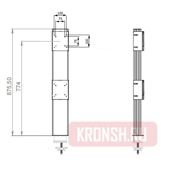 кронштейн для двух мониторов
