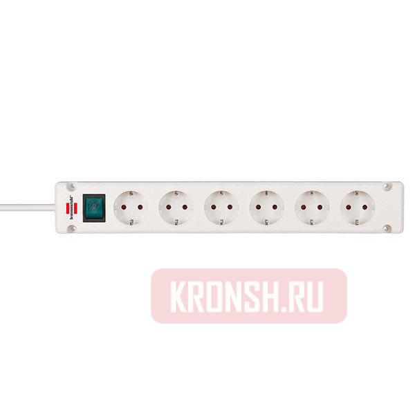 Удлинитель Brennenstuhl (6 розеток, 3 м, белый), 1150650326