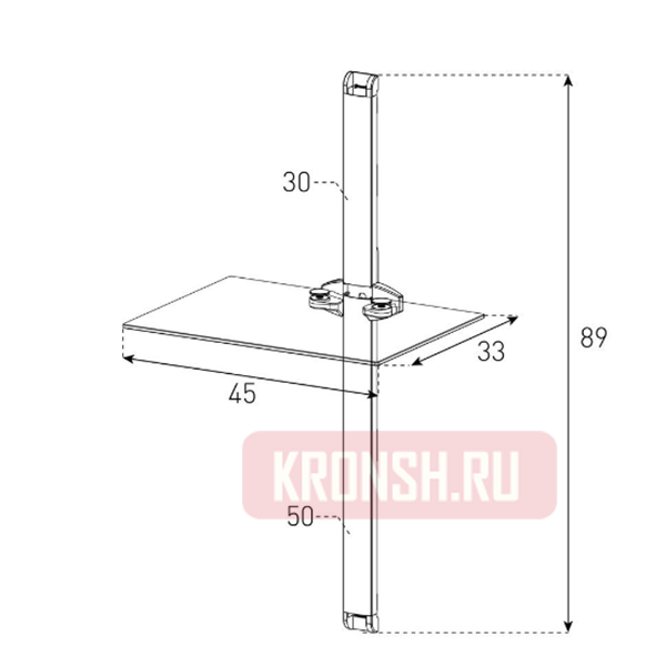 Полка для аппаратуры Sonorous PL 2610 B SLV