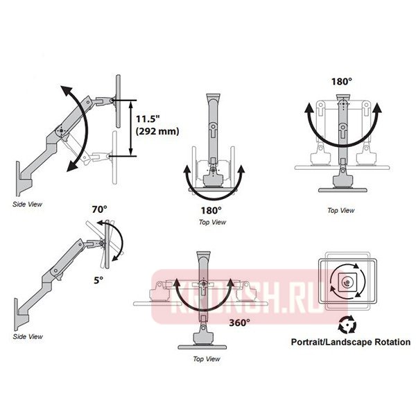 Кронштейн для монитора Ergotron 45-478-216