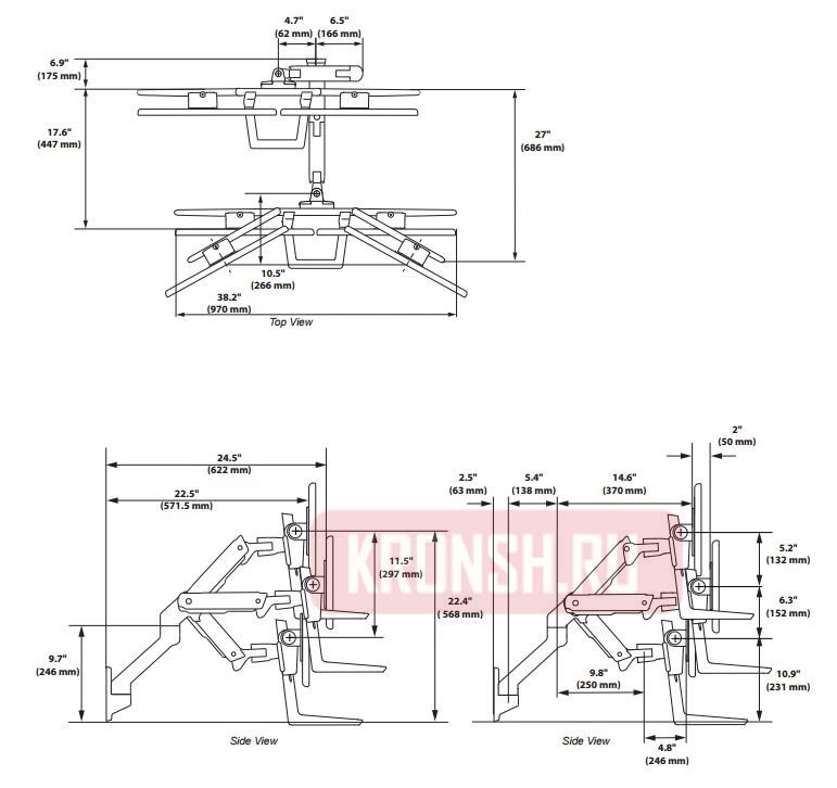 Кронштейн для двух мониторов Ergotron 45-479-216