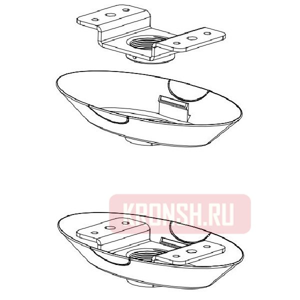 Потолочный адаптер Wize Pro CA570B (чёрный)