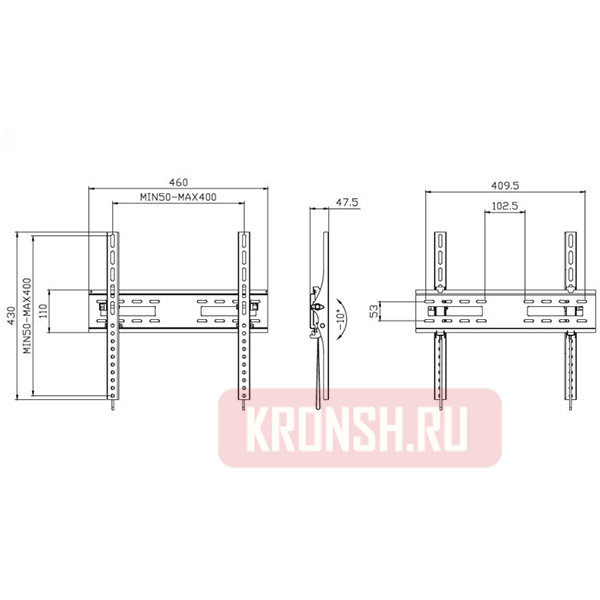 Кронштейн для телевизора Vivanco BTI 5040 (61005)  