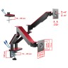 Кронштейн для двух мониторов Uniteki FMGT102RDR