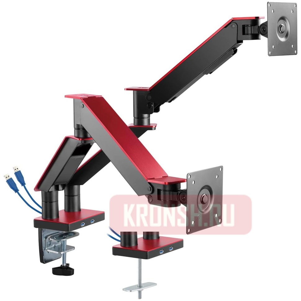 Кронштейн для двух мониторов Uniteki FMGT102RDR